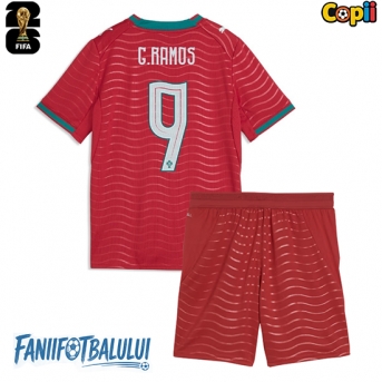 Portugalia Goncalo Ramos #9 Echipament de Fotbal Replică Mondial 2026 Copii Acasa (+ Șorturi)